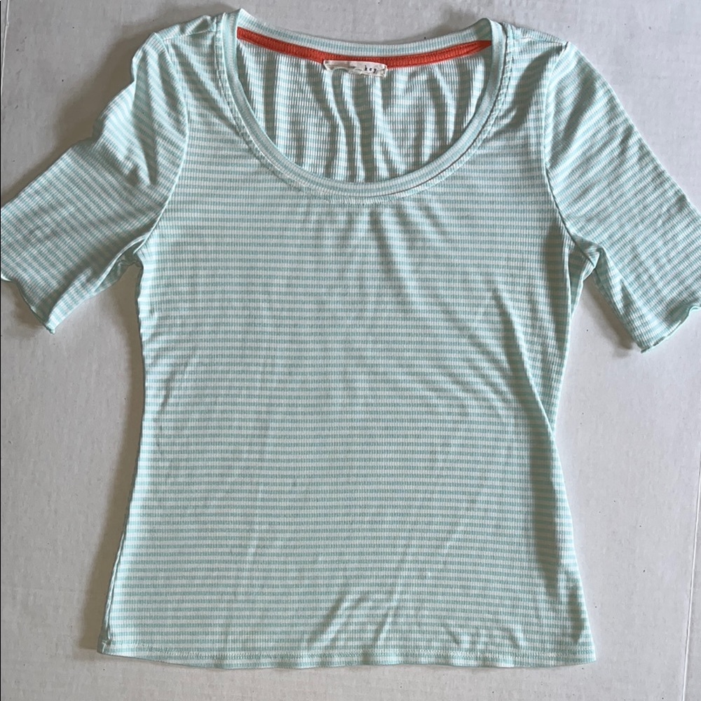 Copper Key Striped Aqua Women's Top